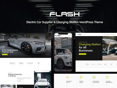 The Flash - Electric Car Supplier & Charging Station WP Theme blog business design illustration web design webdesign wordpress wordpress theme wordpress themes