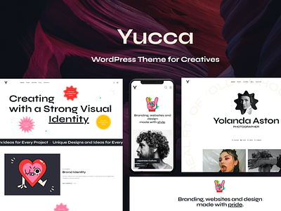 Yucca - WordPress Theme for Creatives blog business design illustration logo portfolio web design webdesign wordpress wordpress theme wordpress themes