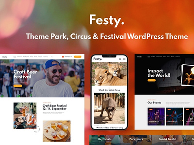 Festy - Theme Park, Circus & Festival WordPress Theme blog business design web design webdesign wordpress wordpress theme wordpress themes