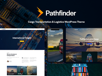 Pathfinder - Cargo Transportation & Logistics WordPress Theme blog business design illustration logo web design webdesign wordpress wordpress theme wordpress themes