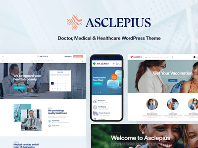 Asclepius - Doctor, Medical & Healthcare WordPress Theme blog business design illustration logo web design webdesign wordpress wordpress theme wordpress themes