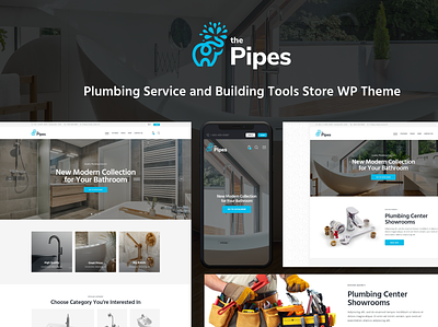 The Pipes - Plumbing Service and Building Tools Store WordPress design web design webdesign wordpress wordpress theme