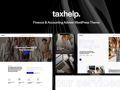 Tax Help - Finance & Business Accounting Adviser WordPress Theme blog business design illustration logo web design webdesign wordpress wordpress theme wordpress themes