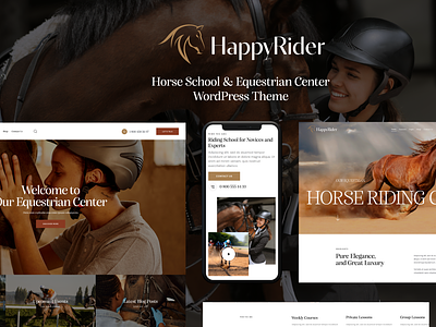 Happy Rider - Horse School & Equestrian Center WordPress Theme business logo web design webdesign wordpress wordpress theme wordpress themes