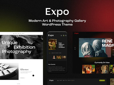 Expo - Modern Art & Photography Gallery WordPress Theme blog business design illustration logo web design webdesign wordpress wordpress theme wordpress themes