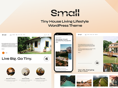 Small - Tiny House Living Lifestyle WordPress Theme blog business design illustration logo web design webdesign wordpress wordpress theme wordpress themes