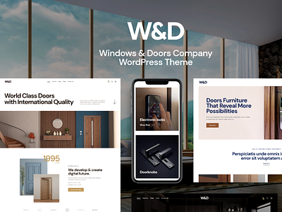W&D - Windows & Doors Company WordPress Theme blog business design illustration logo web design webdesign wordpress wordpress theme wordpress themes