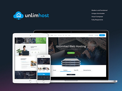 UnlimHost | Hosting & Technology WordPress Theme business website hosting hosting wordpress theme. host web design webdesign wordpress wordpress theme