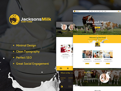 Dairy Farm & Eco Products HTML Template eco products eco shop farming food healthy food natural organic retail shop store woocommerce