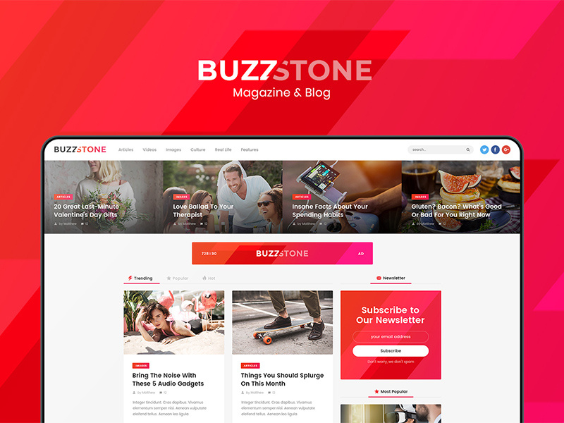 Buzz Stone - Magazine & Viral Blog WordPress Theme viral magazine viral lists viral content viral blog store social sharing shop sharing review rating newspaper lifestyle fashion