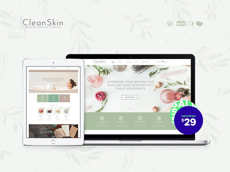 Handmade Organic Soap & Natural Cosmetics Shop WordPress Theme wordpress theme cosmetics shop wordpress theme organic soap wordpress theme