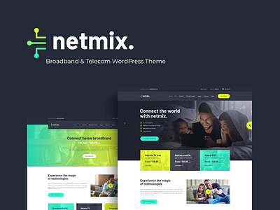 Netmix | Broadband & Telecom WordPress Theme business design web design webdesign wordpress wordpress theme wordpress themes