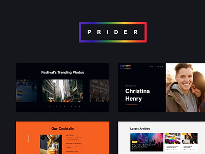 Prider | LGBT & Gay Rights Festival WordPress Theme + Bar blog blogging business design e commerce web design webdesign wordpress wordpress theme wordpress themes