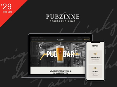 Pubzinne - Sports Bar WordPress Theme blog web design web development webdesign woocommerce wordpress wordpress blog wordpress design wordpress theme wordpress themes