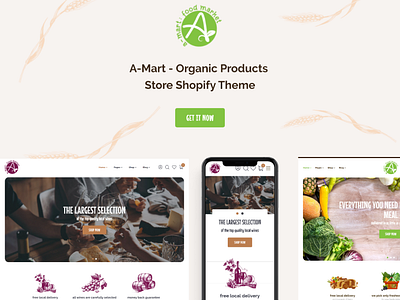 A-Mart - Organic Products Store Shopify Theme wine store