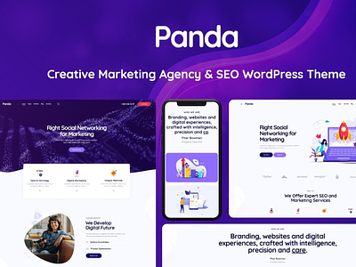 Panda - Creative Marketing Agency & SEO WordPress Theme design illustration logo web design web development webdesign woocommerce wordpress wordpress theme wordpress themes