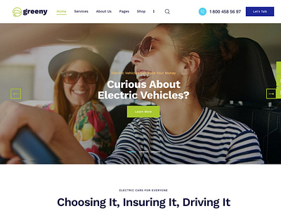Greeny - Electric Car Dealership WordPress Theme