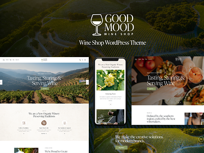 Good Mood - Wine Shop WordPress Theme design illustration logo web design web development webdesign woocommerce wordpress wordpress theme wordpress themes