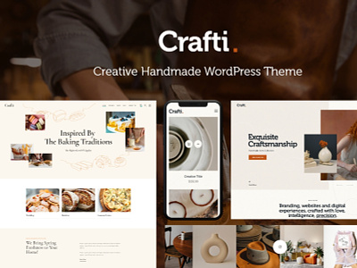 Crafti - Creative Handmade WordPress Theme design illustration logo web design web development webdesign woocommerce wordpress wordpress theme wordpress themes