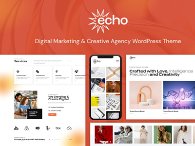 Echo - Digital Marketing & Creative Agency WordPress Theme design illustration logo web design web development webdesign woocommerce wordpress wordpress theme wordpress themes