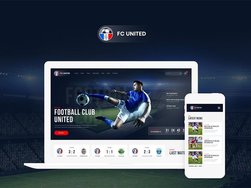 FC United | Football, Soccer WordPress Sports Theme wordpress design woocommerce web development web design webdesign wordpress wordpress themes wordpress theme