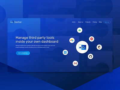 Dasher WIP Landing Page design landing page website