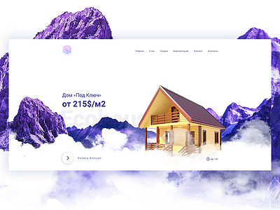 Ecohouse eco gallery house minimal mountain shop site tech ui web