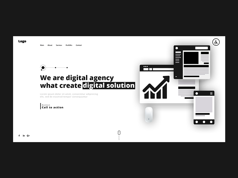 digital agency 2 animation black concept cursor interactions minimal site typography ui ux web white