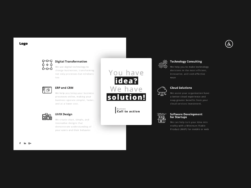 digital agency 3 animation black concept interaction minimal site typography ui ux web white