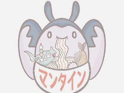 Mantine illustration japan pokemon procreate ramen