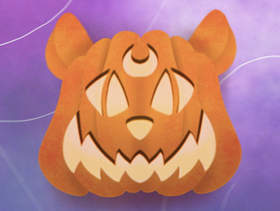 Spooky time! cat halloween illustration procreate pumpkin