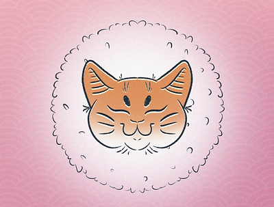 Sushi Cat cat food illustration japan pattern procreate sushi