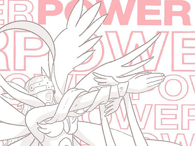 Power angewomon digimon girlpower illustration pink woman