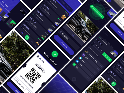 ParkIt Parking App UI Design Dark Mode