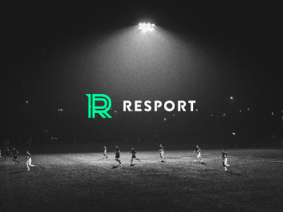 Logo for Resport brand branding design dribbble duotone football football club icon illustration logo mark soccer typography ui vector