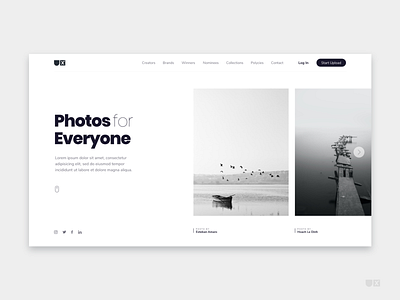 Minimal Landing Page for Photographer