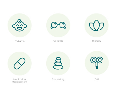 Behavioral Health Icons design graphic design iconography illustration ui vector