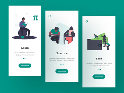 Education App Walkthrough app earn education practice