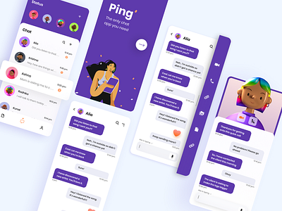 Ping Chat App by Swati Nirwal on Dribbble