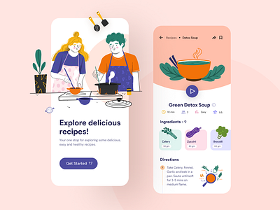 Cooking Recipe app concept