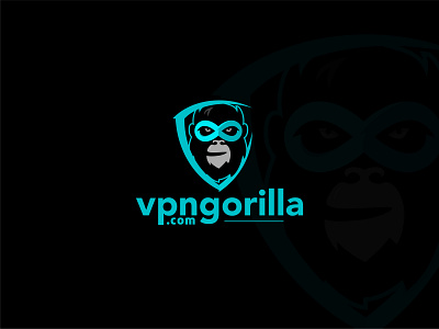 Vpngorilla.com brandidentity branding design gorilla icon illustration logo shield vector vpn vpn app
