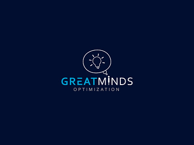 Great Minds Optimization Logo brandidentity branding design graphic design icon idea illustration logo mind vector