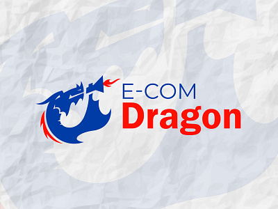 E-com Dragon Logo brandidentity branding china design dragon ecom ecommence fire graphic design hong kong icon illustration logo marketing marketing agency mike vector