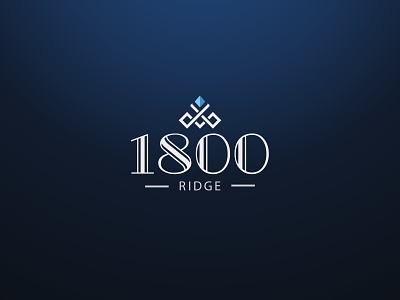 1800 RIdge Logo apartment brandidentity branding classic design expensive graphic design icon illustration logo luxarious real estate ridge vector