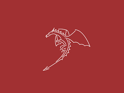 Dragon art design dragon fantasy logo vector