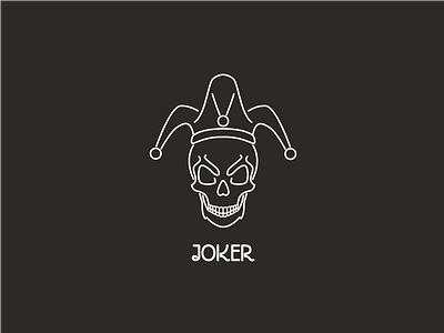 Joker art black death design joker lines skull vector