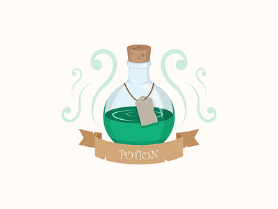 Potion art coreldraw design green magic potion vector