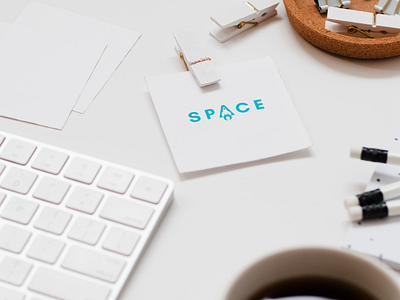 Space (mockup) art brand design identity logo space thirtylogos