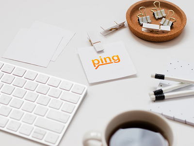 Ping (mockup) art brand chat design identity logo thirtylogos