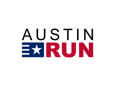 Austin Run art brand design identity logo run thirtylogos